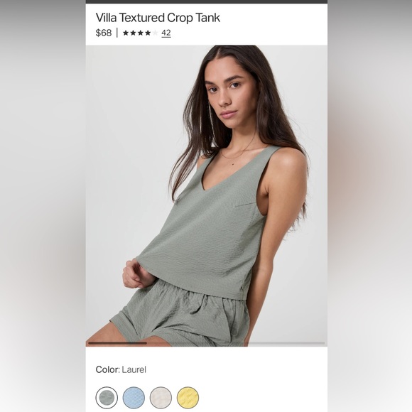 Women’s Villa Textured Crop Tank - Picture 3 of 3